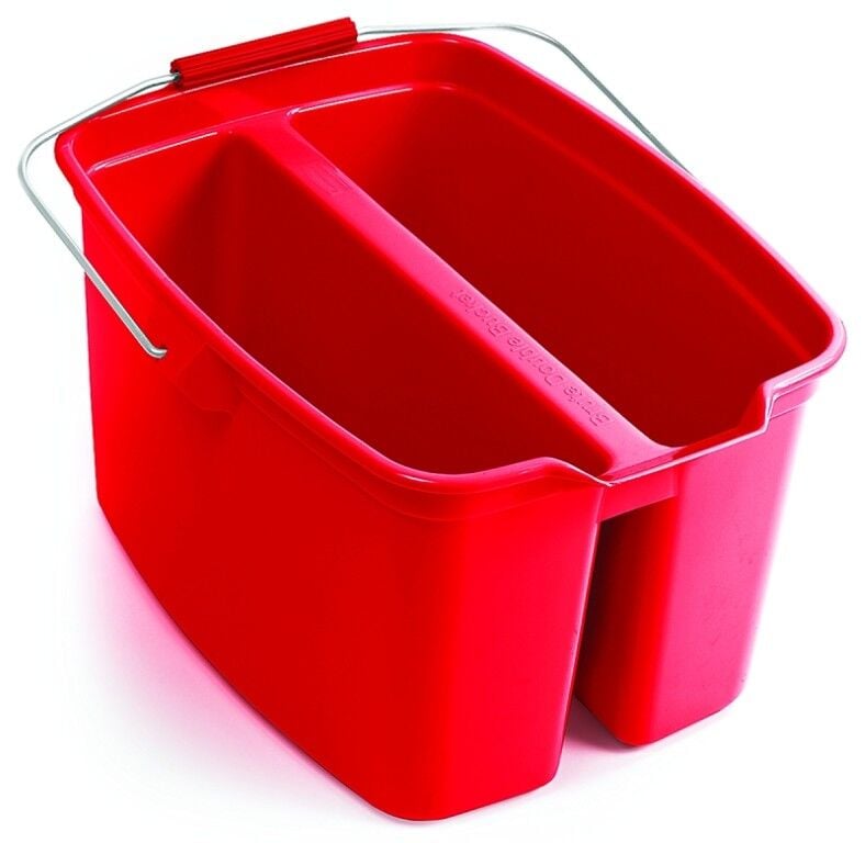 Rubbermaid Red Double Pail With Handle, 19-Qt