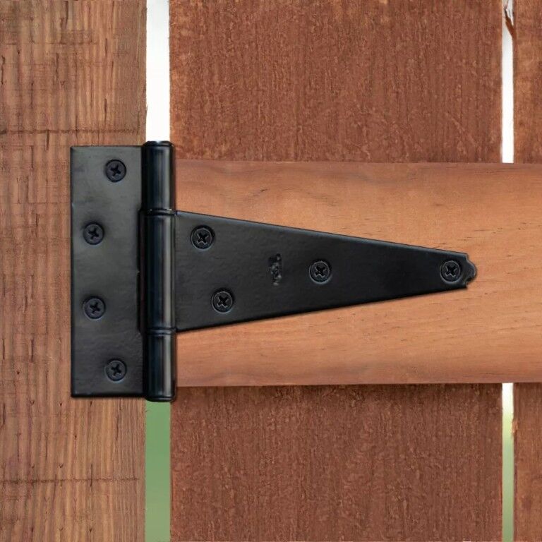 National Hardware Black Extra Heavy T-Hinge, 6-In, 2-Pk