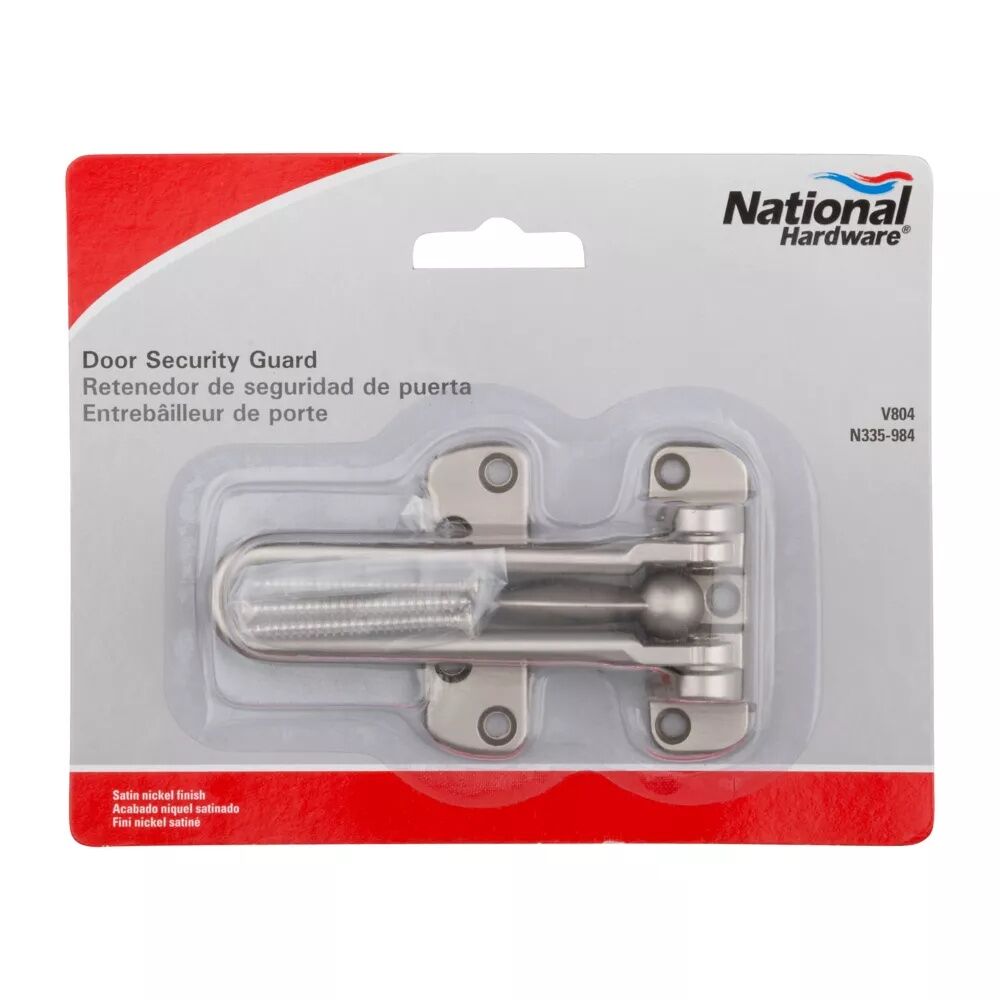 National Hardware Satin Nickel Door Security Guard