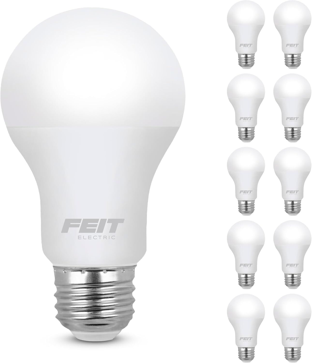 Feit Electric A19 LED Light Bulbs, 60-W, 10-Pk