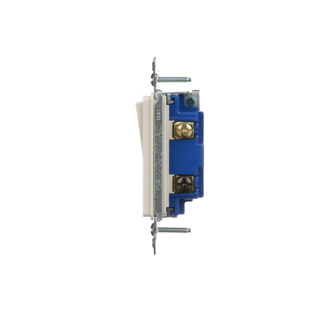 Eaton Light Almond Flush Standard Grade 3-Way Decorator Switch 14-12 Gauge, 15-A, 120-V/277-V