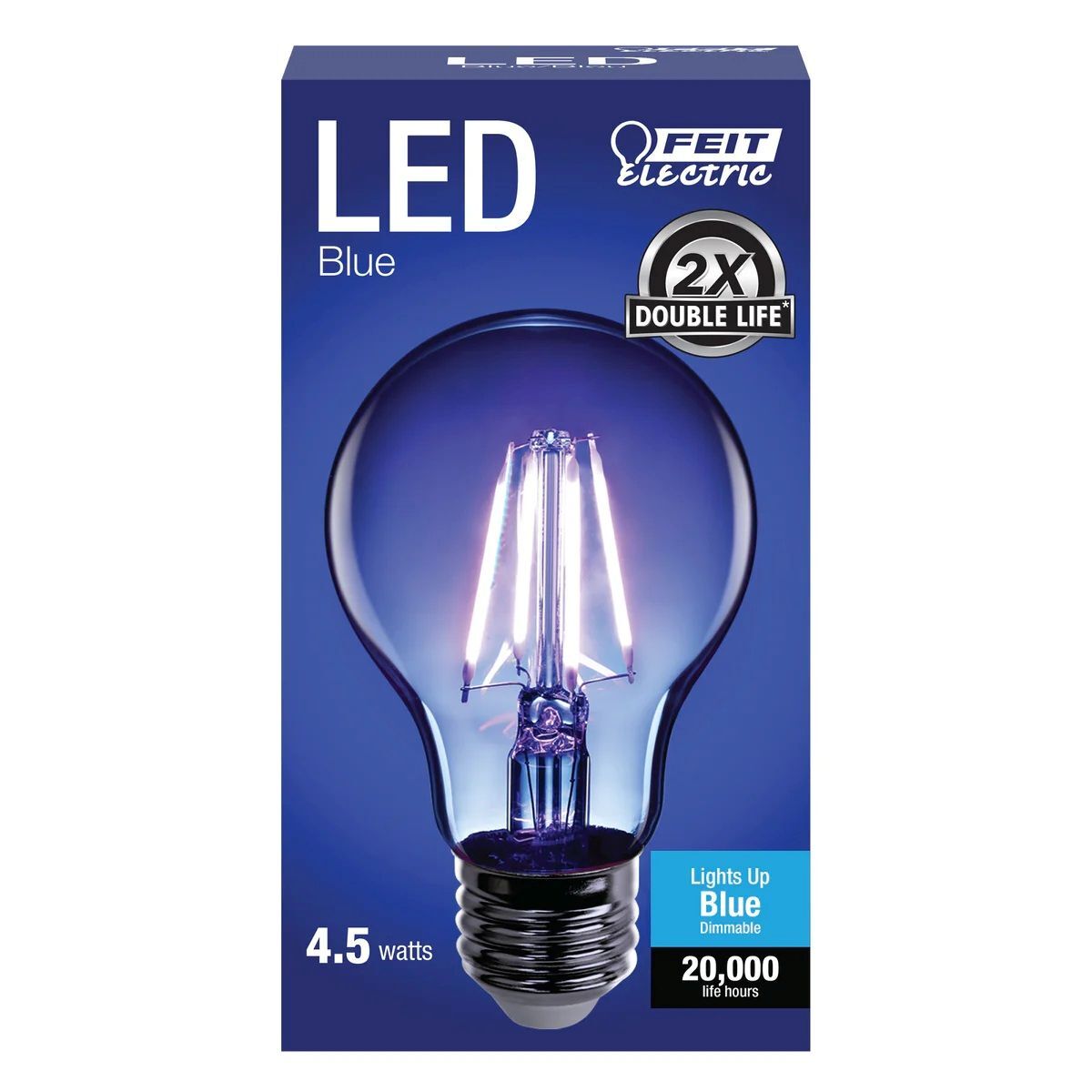 Feit Electric 4.5W A19 Blue LED Filament Light Bulb