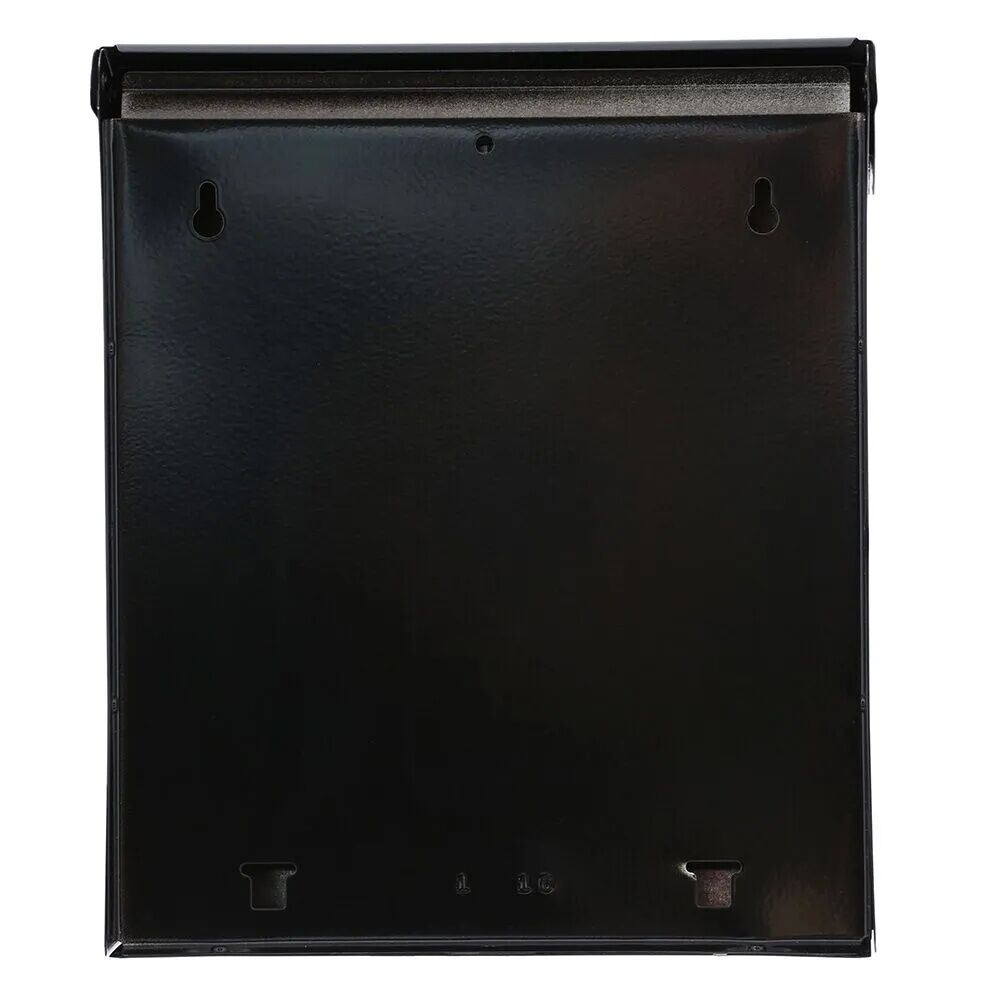 Gibraltar Black Townhouse Locking Wall Mount Mailbox, 10 1/10-In x 8 3/5-In x 4 1/10-In