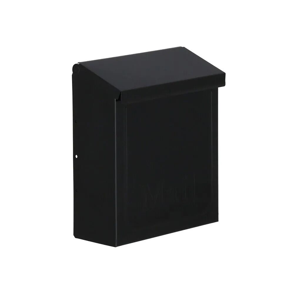 Gibraltar Black Townhouse Locking Wall Mount Mailbox, 10 1/10-In x 8 3/5-In x 4 1/10-In