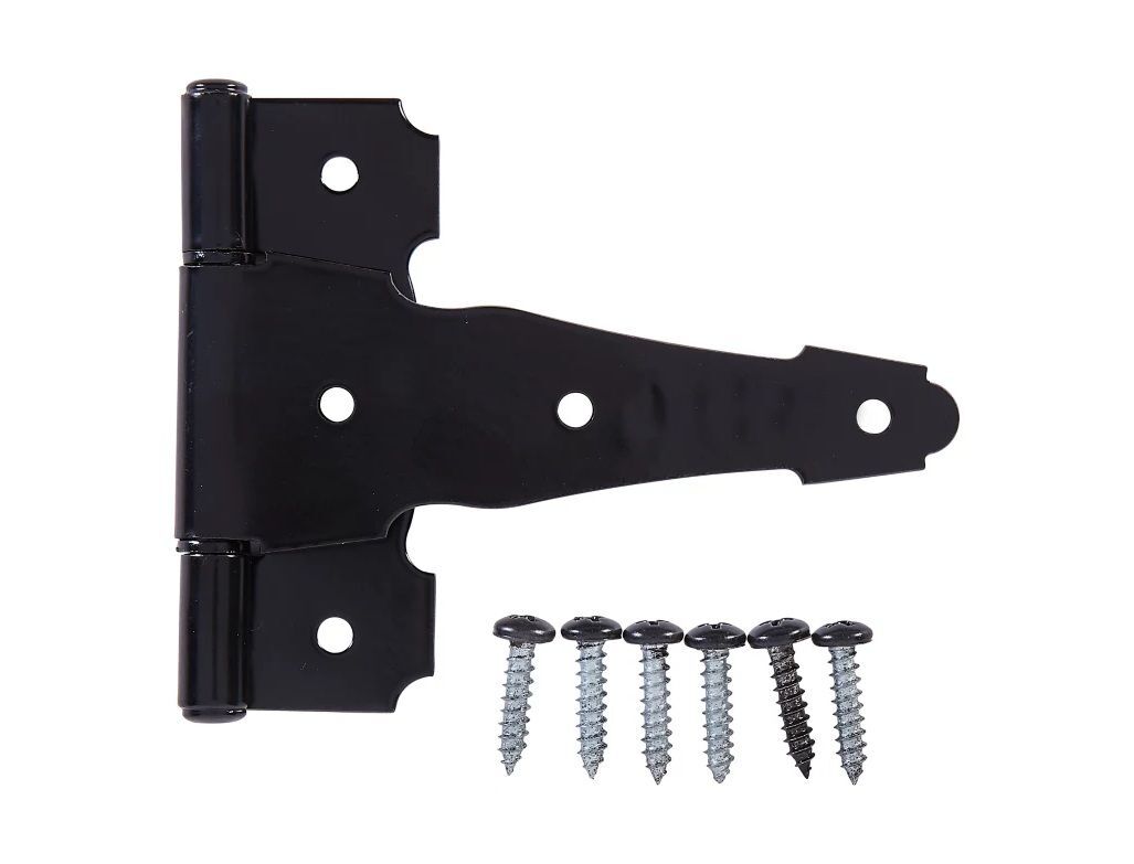 National Hardware Black Ornamental T-Hinge, 4-In