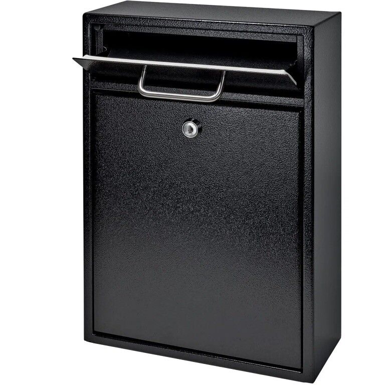 Mail Boss Black Locking Security Drop Box