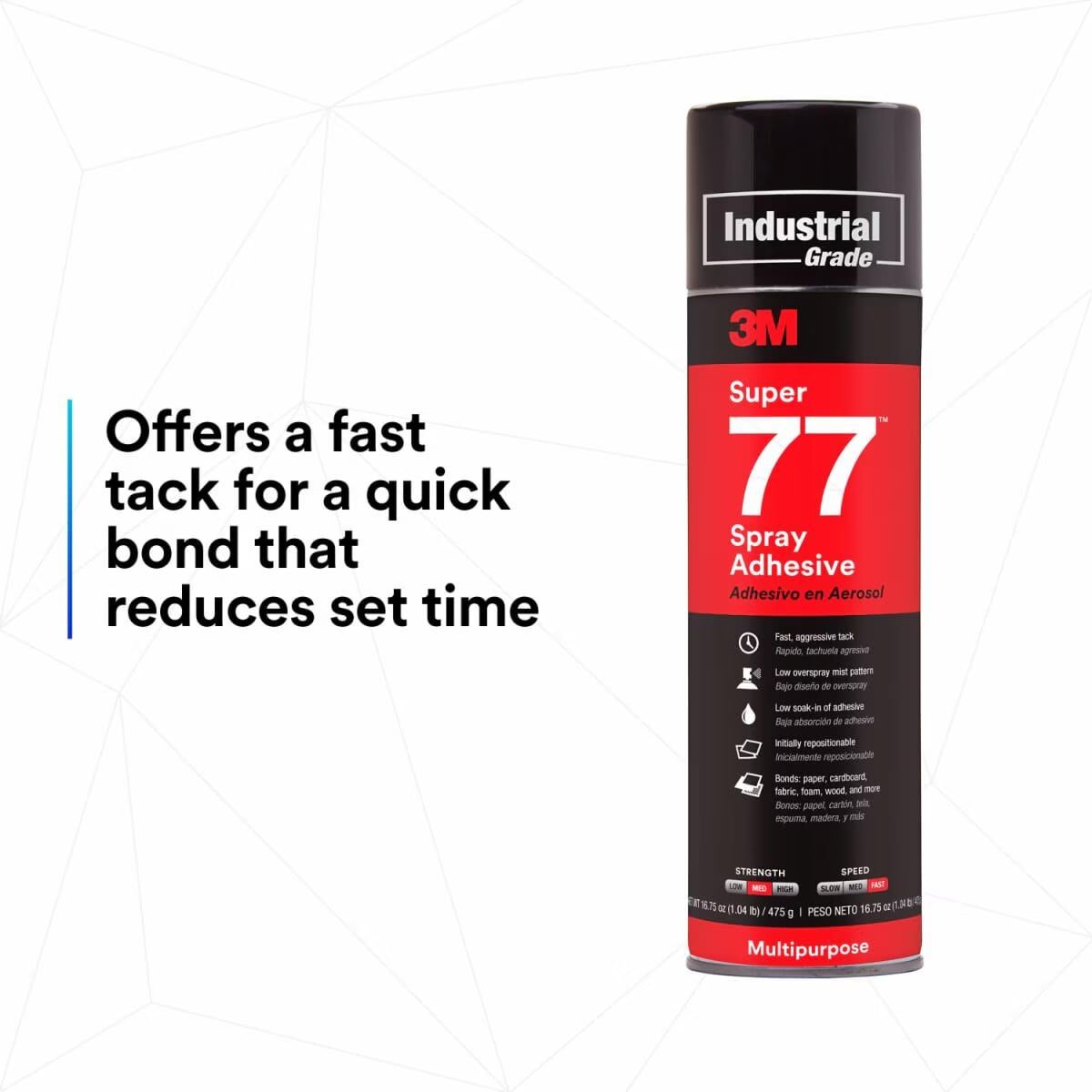 3M Super 77 Multipurpose Spray Adhesive, 13.8-Oz