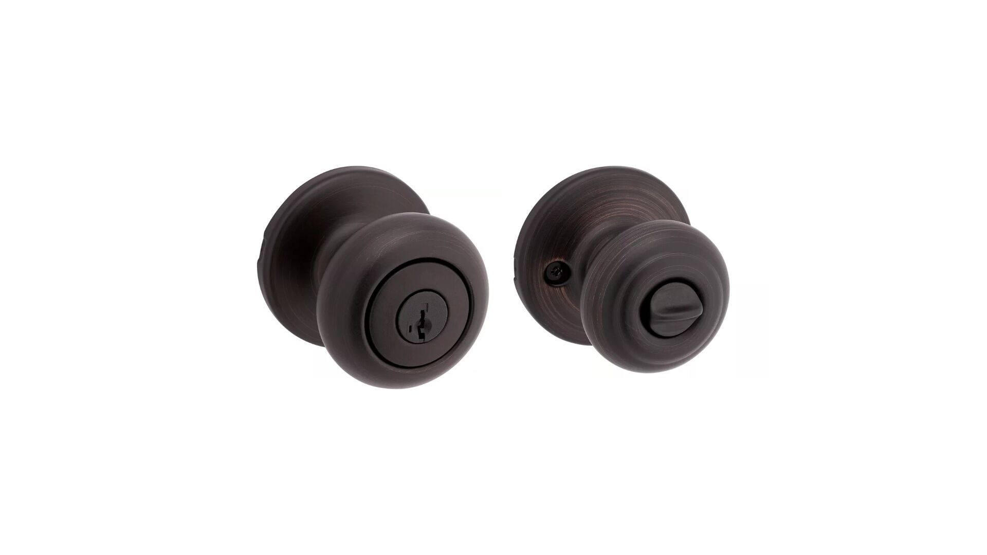 Kwikset SmartKey Venetian Bronze Keyed Cove Door Knob