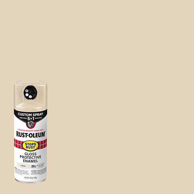 Rust-Oleum Protective Enamel Custom Spray 5-in-1 Gloss Almond Spray Paint, 12-Oz
