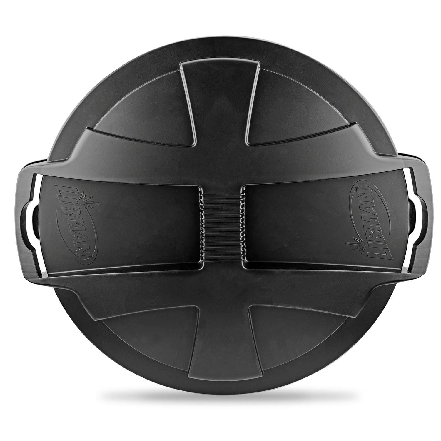 Libman Black Trash Can with Lid, 32-Gal