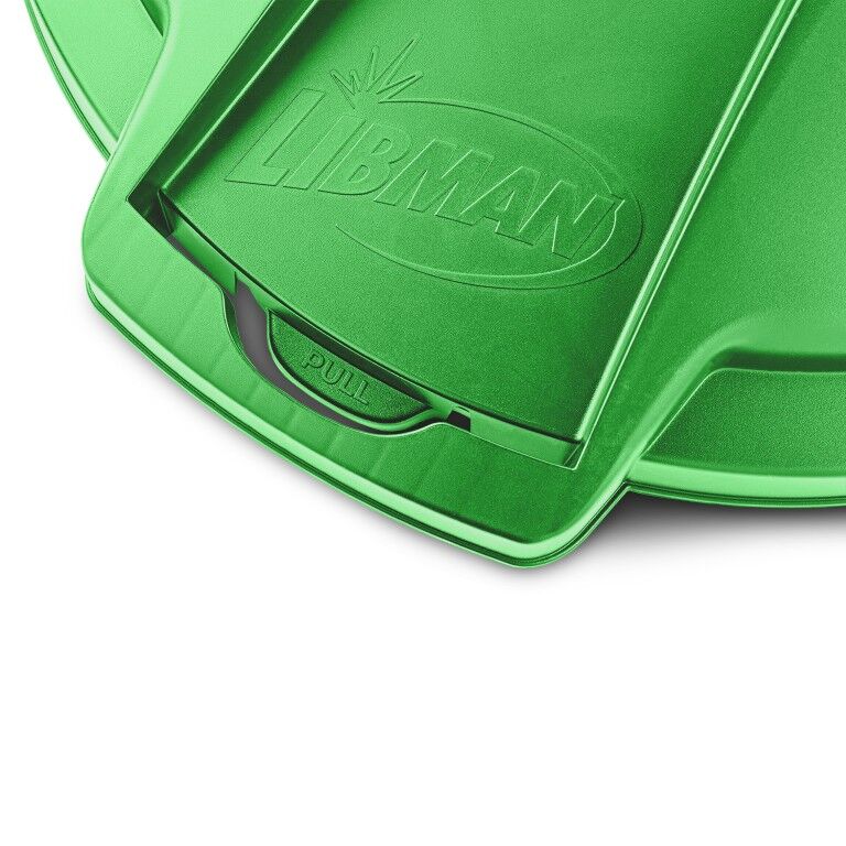 Libman Green Trash Can With Lid , 32-Gal