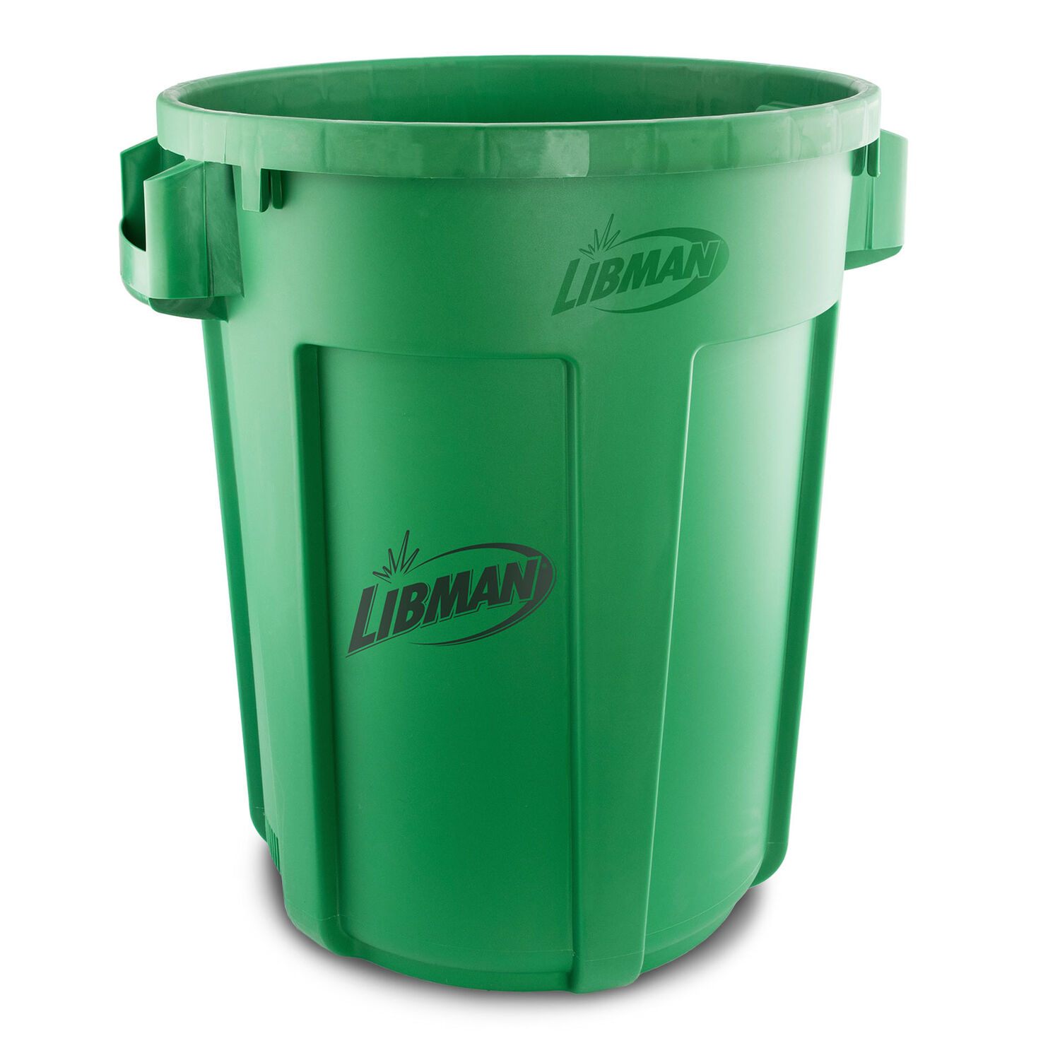Libman Green Trash Can With Lid , 32-Gal