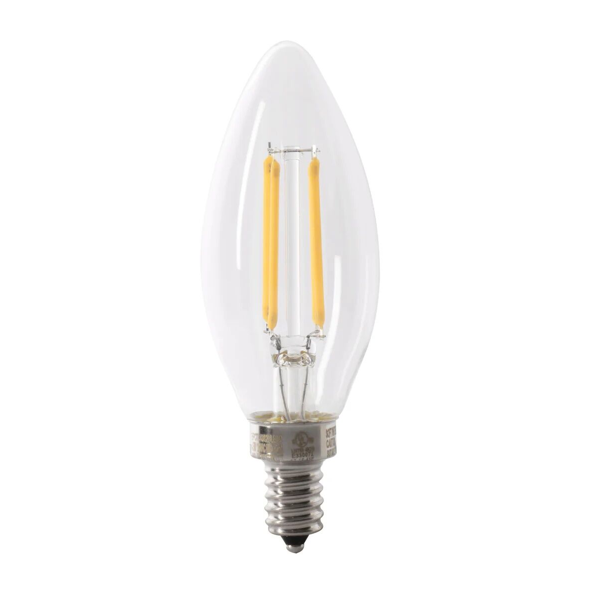 Feit Electric B10 3.3 Watt Soft White Dimmable E12 LED Light Bulb, 2-Pk