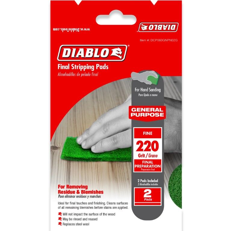 Diablo 220-Grit Final Stripping Pads, 2-Pk