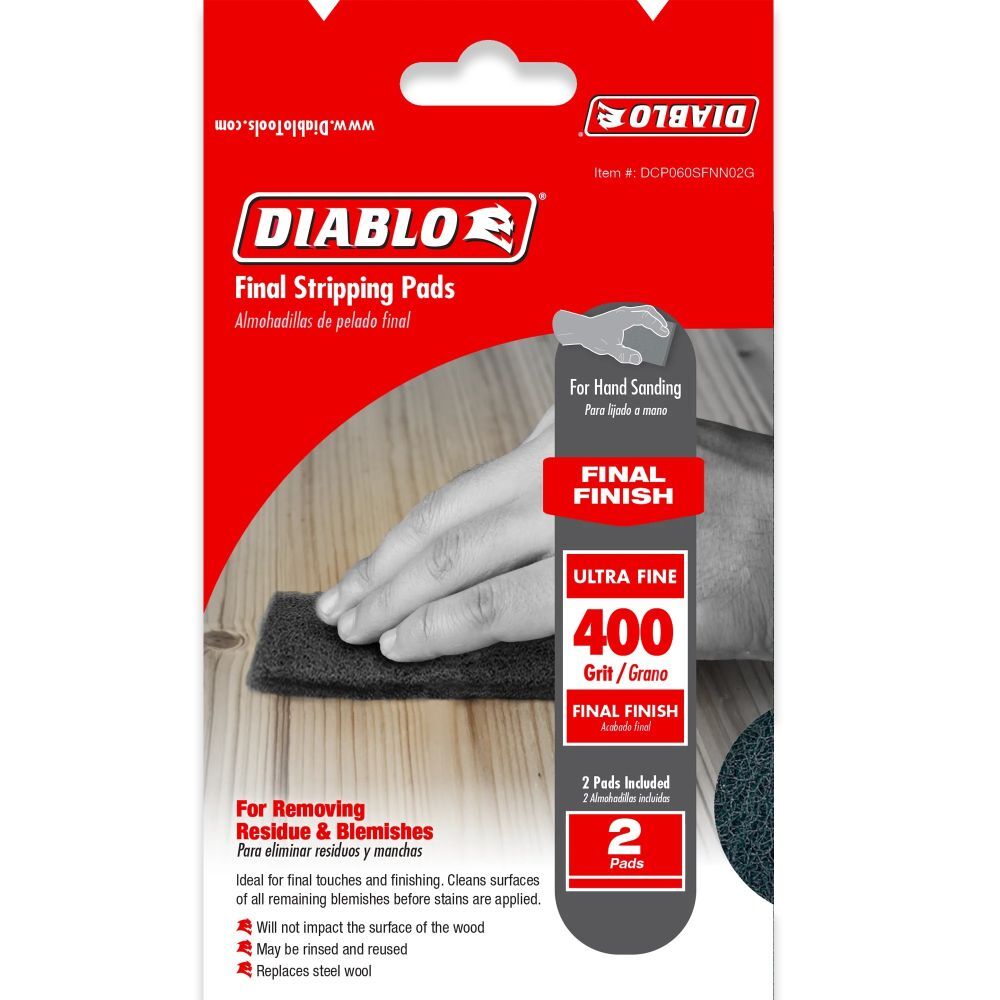 Diablo Tools 400-Grit Final Stripping Pads, 2-Pk