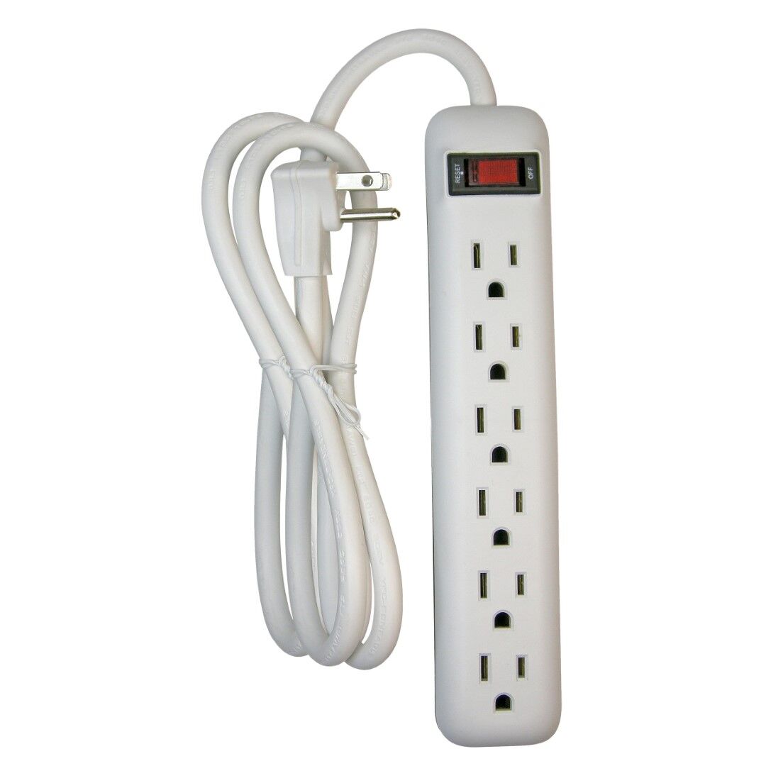 Powerzone 6 Outlet Power Strip, 15-A