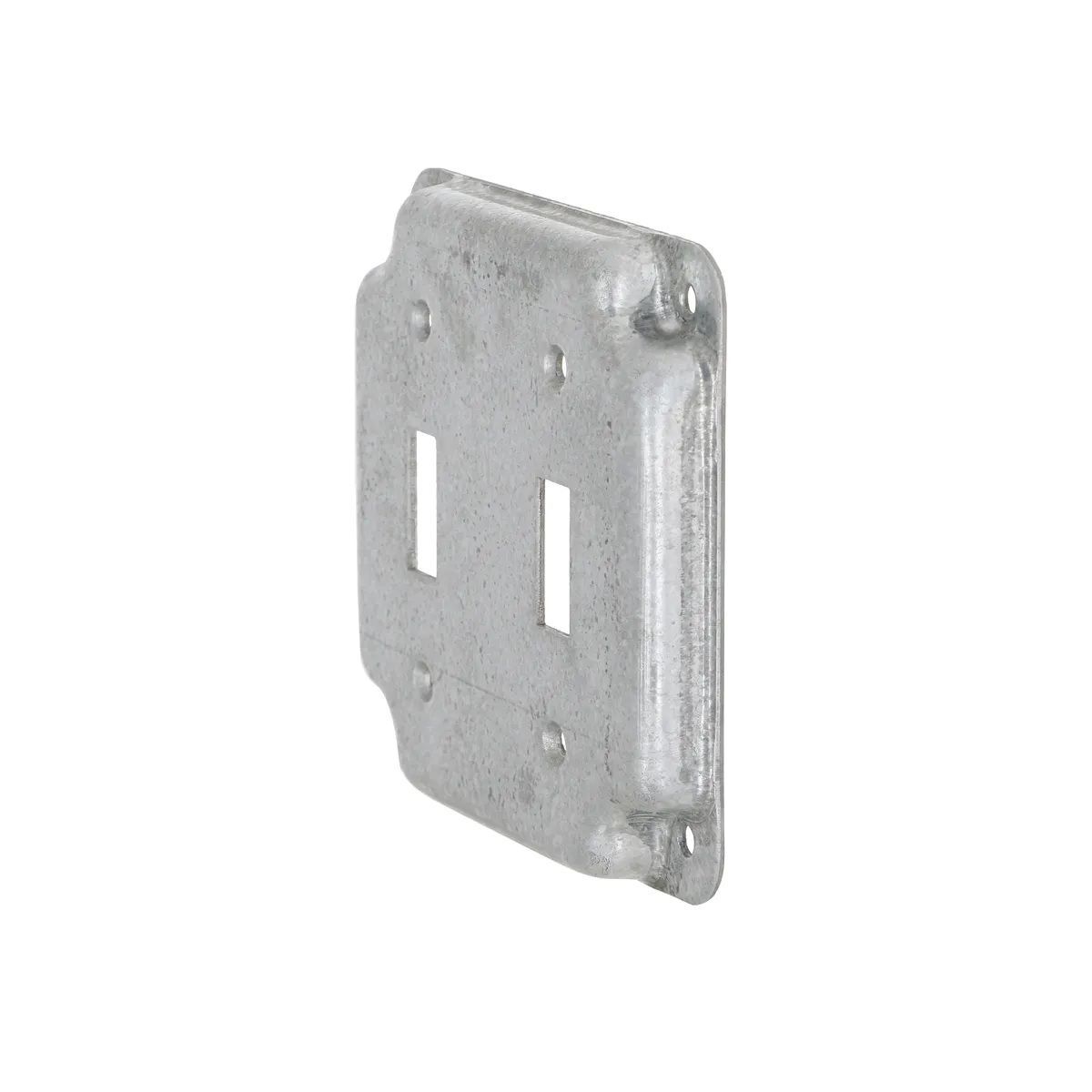 Raco Exposed Work Square Cover, 2-Toggle Switches, 4-In