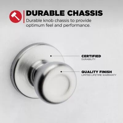 Kwikset Tylo Hall/Closet Satin Chrome Door Knob