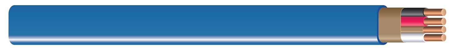 Southwire Romex SIMpull Blue NM-B Copper Cable 14 Gauge 3 Conductor Solid With Ground, 250-Ft