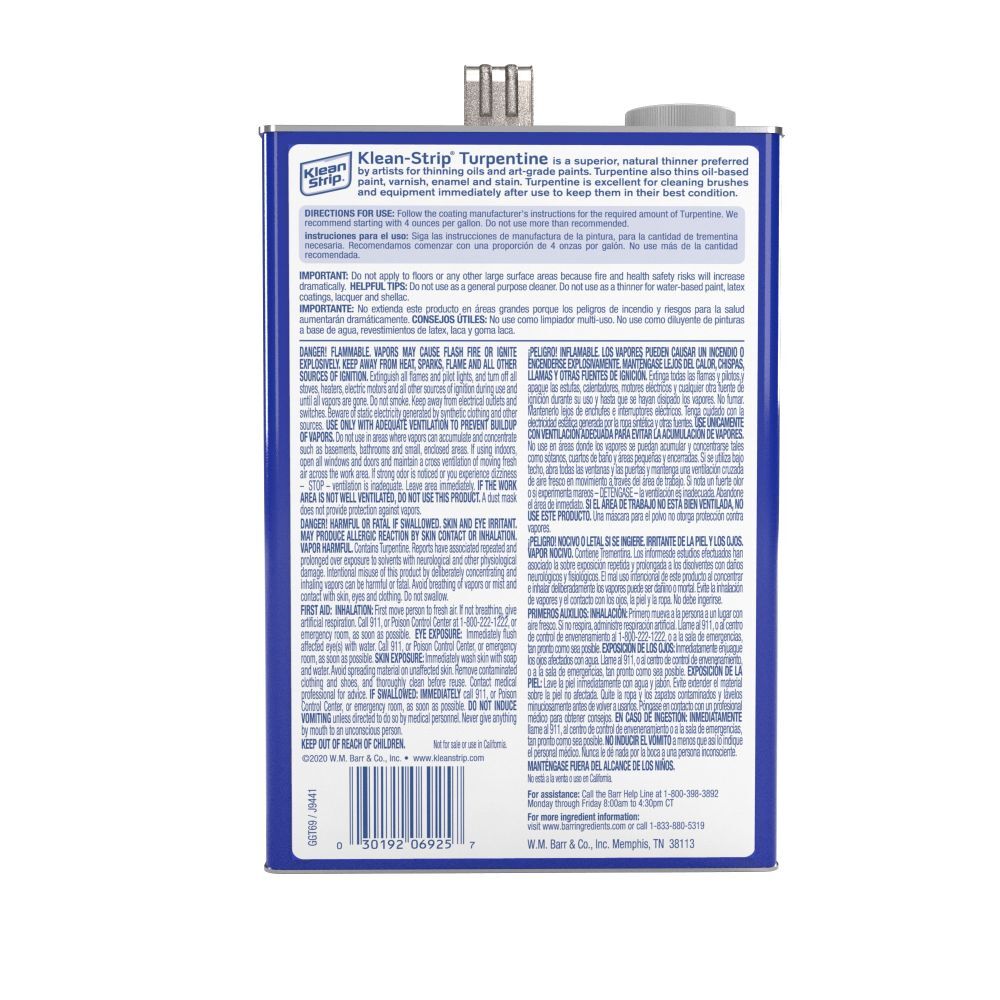 Klean Strip Turpentine, 1-Gal