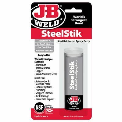 J-B Weld Steel-Reinforced Epoxy Putty Adhesive/Sealant - 2 oz