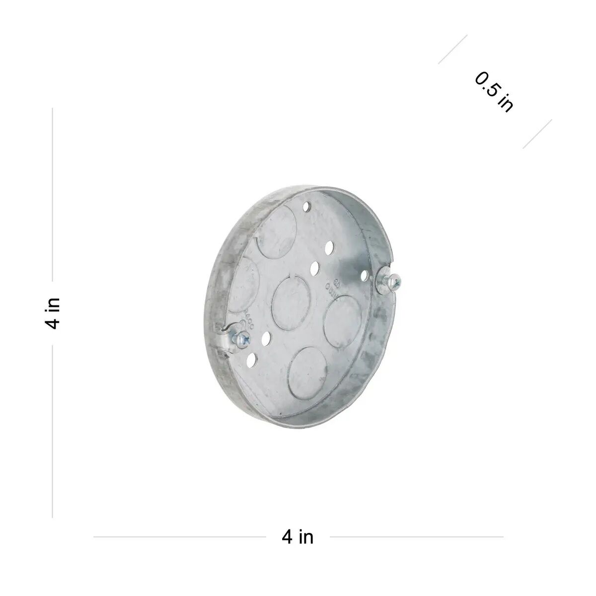 Raco Round Drawn Ceiling Pan With 5 Knockouts, 1/2-In x 4-In