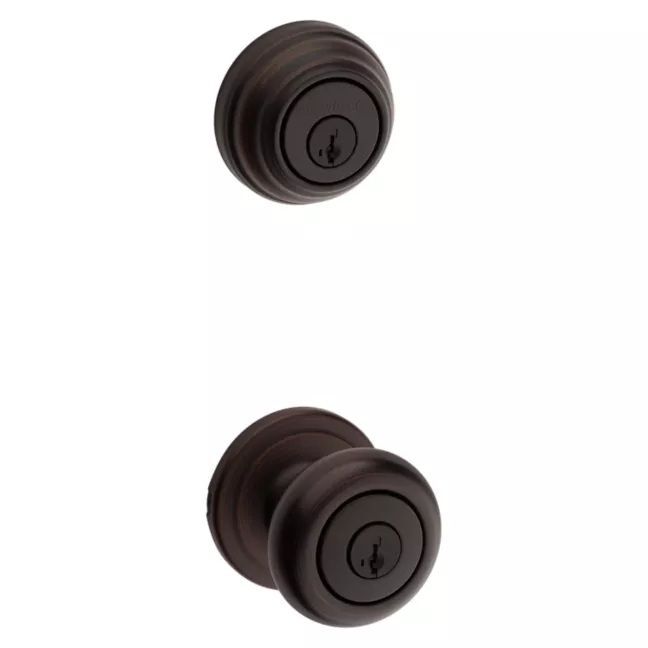Kwikset Venetian Bronze Juno Security Set Deadbolt Keyed One Side