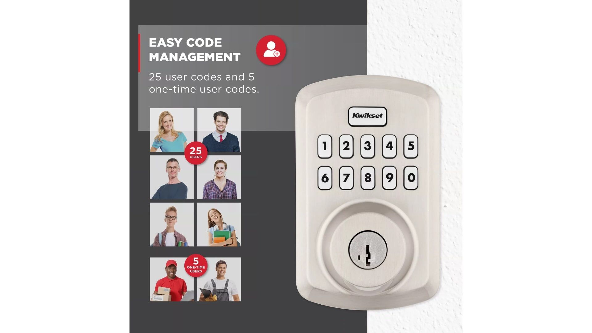 Kwikset Powerbolt 250 Satin Nickel Transitional Keypad Electronic Lock