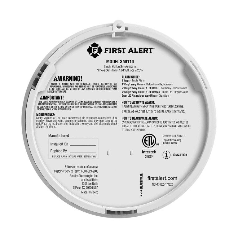 BRK 10-Year Battery Smoke Alarm