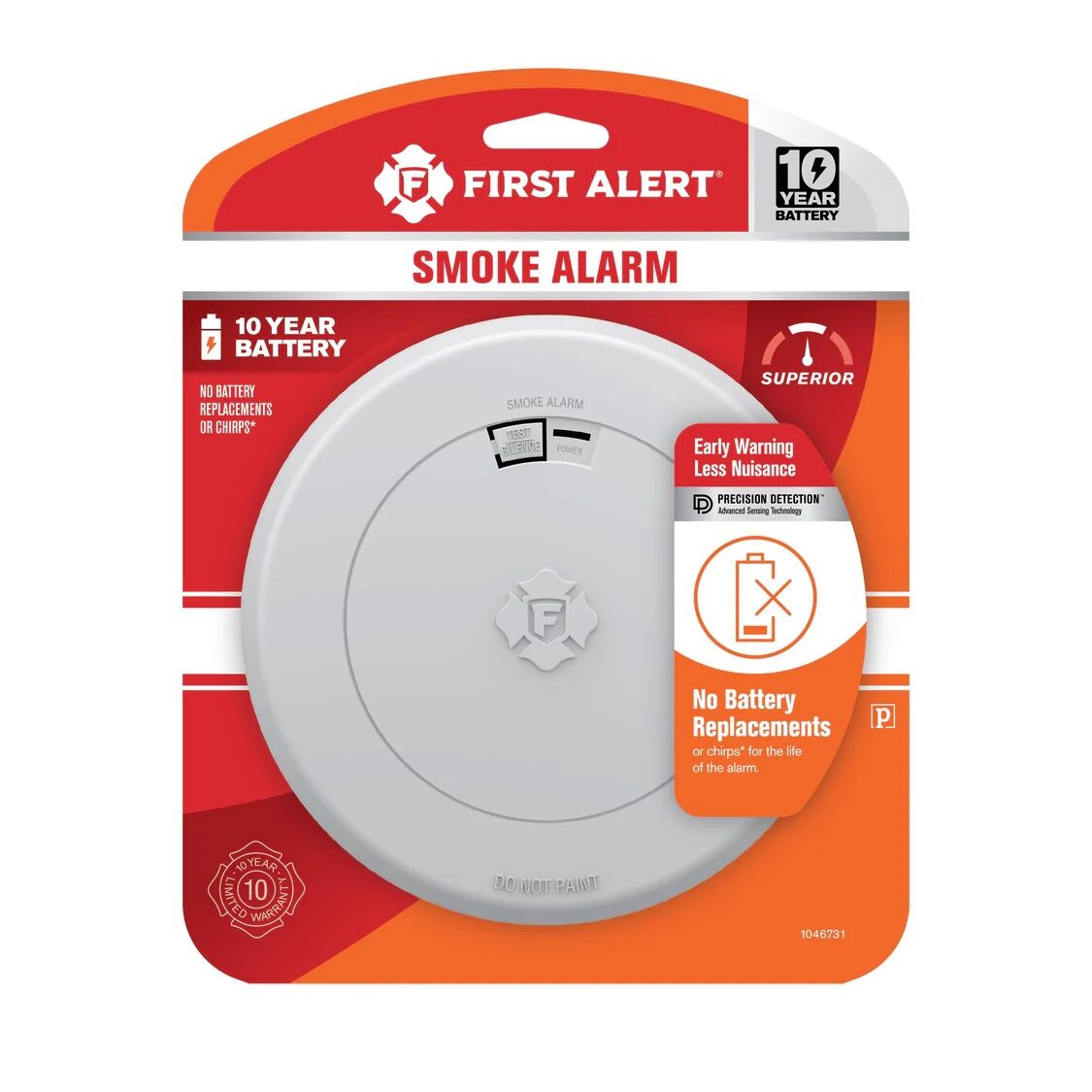 First Alert 10-Year Battery 2-in-1 Combination Smoke & Carbon Monoxide Alarm