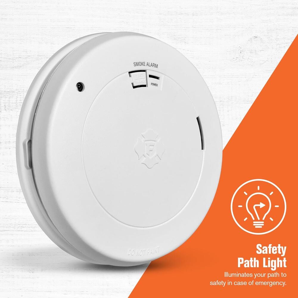 First Alert 10-Year Battery Smoke Alarm With Safety Path Light