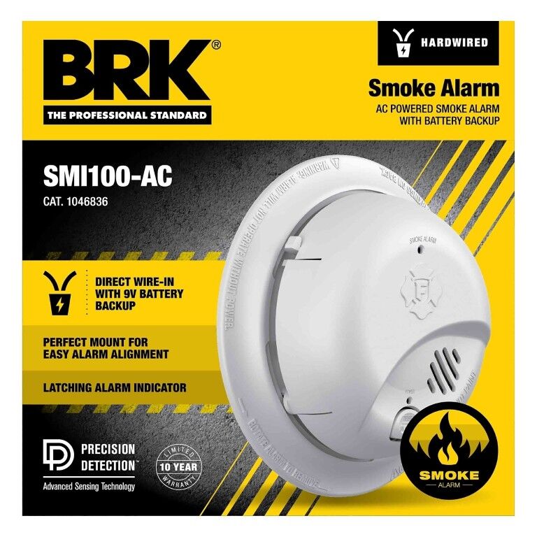 BRK Interconnectable Ion Smoke Alarm With Battery Backup