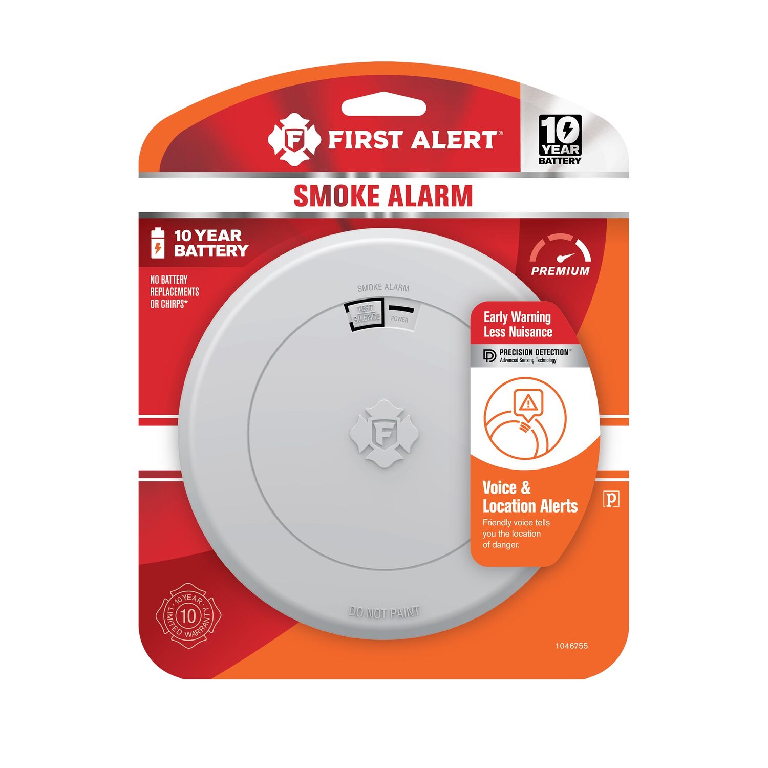 First Alert 10-Year Battery Smoke Alarm With Voice Alerts