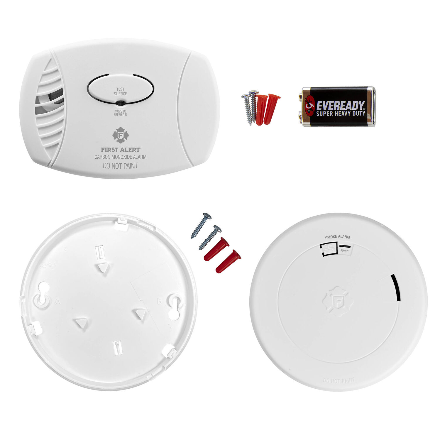 Frist Alert 10-Year Battery Smoke Alarm & Battery-Operated CO Alarm Value Pack