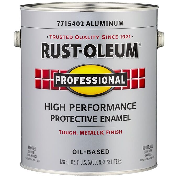 Rust-Oleum Aluminum Colored High Performance Protective Enamel, 1-Gal