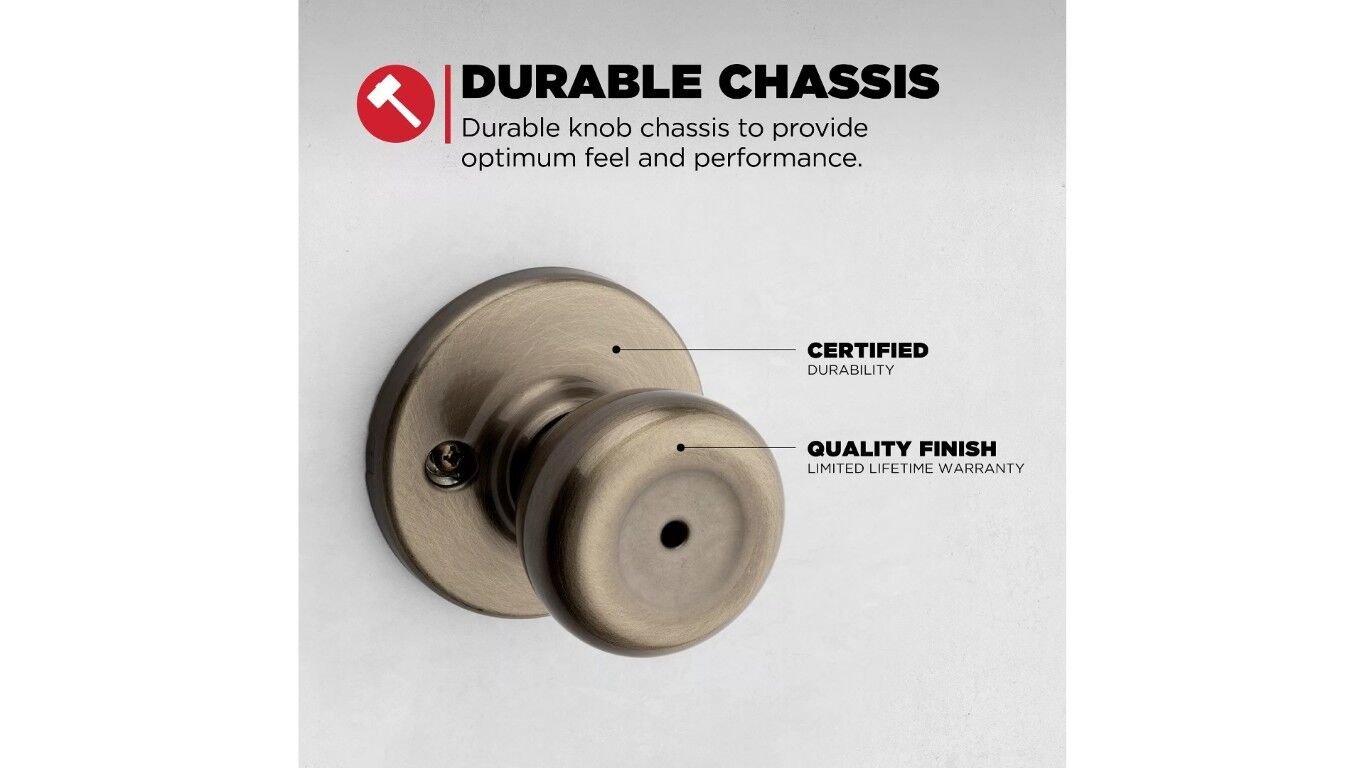 Kwikset Antique Brass Bed And Bath Tylo Door Knob