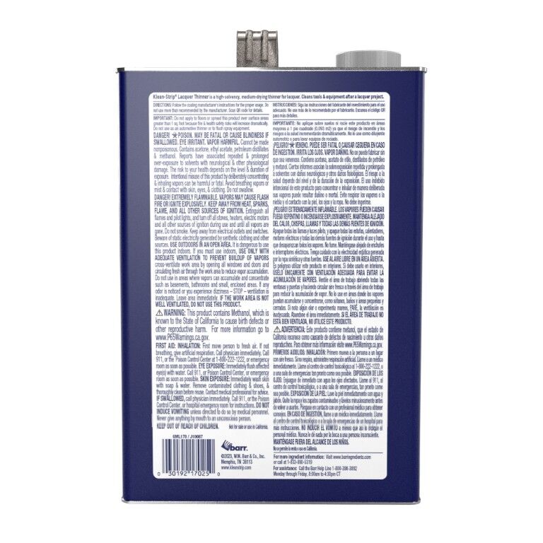 Klean Strip Lacquer Thinner, 1-Qt