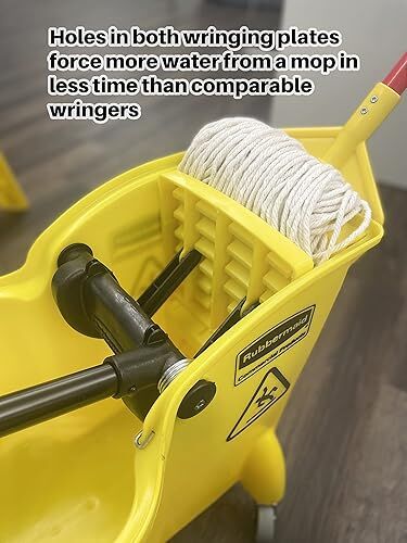 Rubbermaid Commercial Tandem Mop Bucket And Wringer Combo, 31-Qt