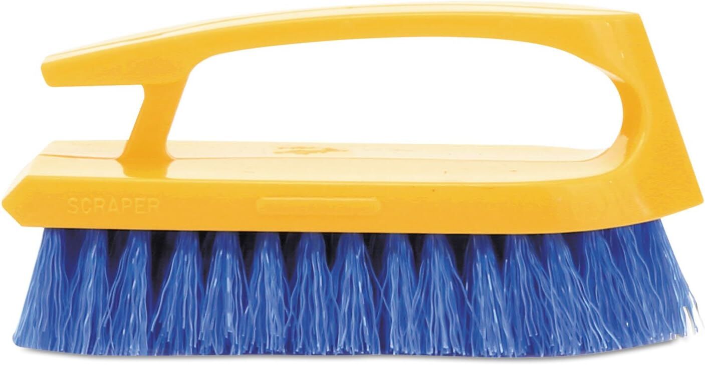 Rubbermaid Cobalt Polypropylene Fill Iron Handle Scrub Brush, 6-In
