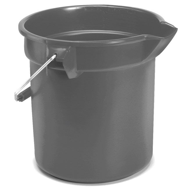 Rubbermaid Gray Round Bucket, 10-Qt