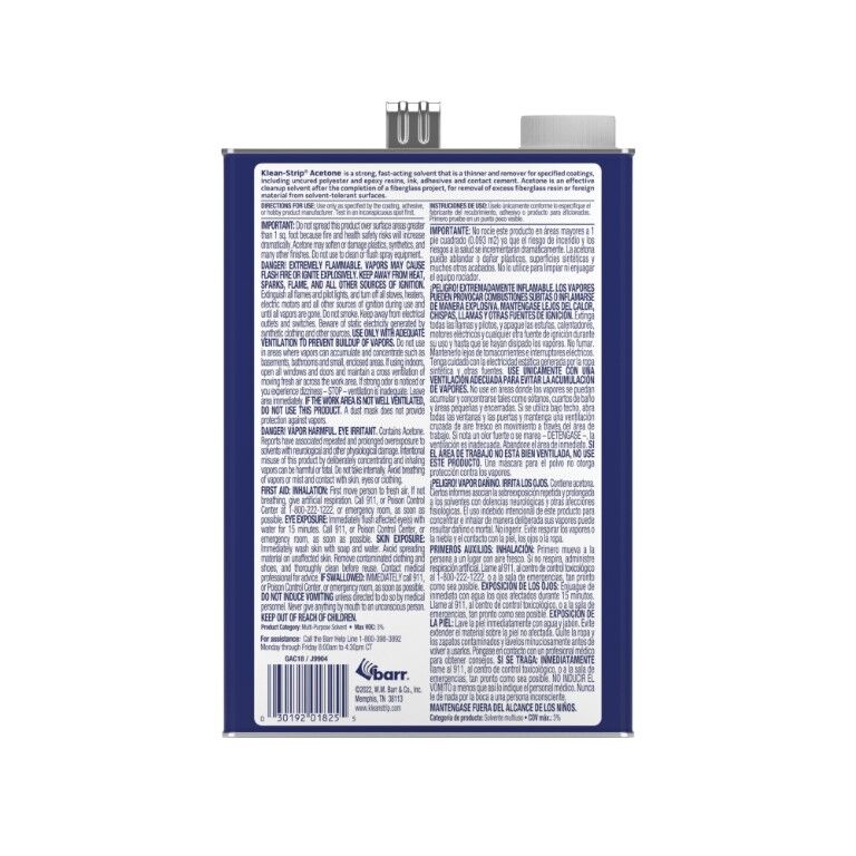 Klean Strip Acetone, 1-Gal