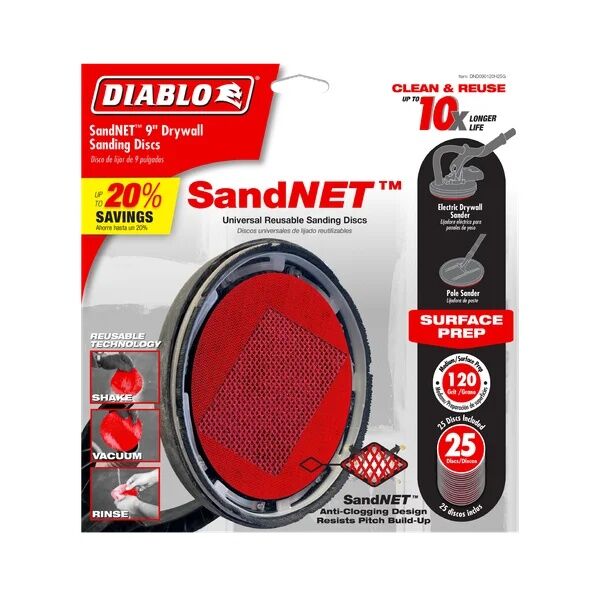 Diablo 9-In Sand Demon 120-Grit Sanding Discs for Drywall