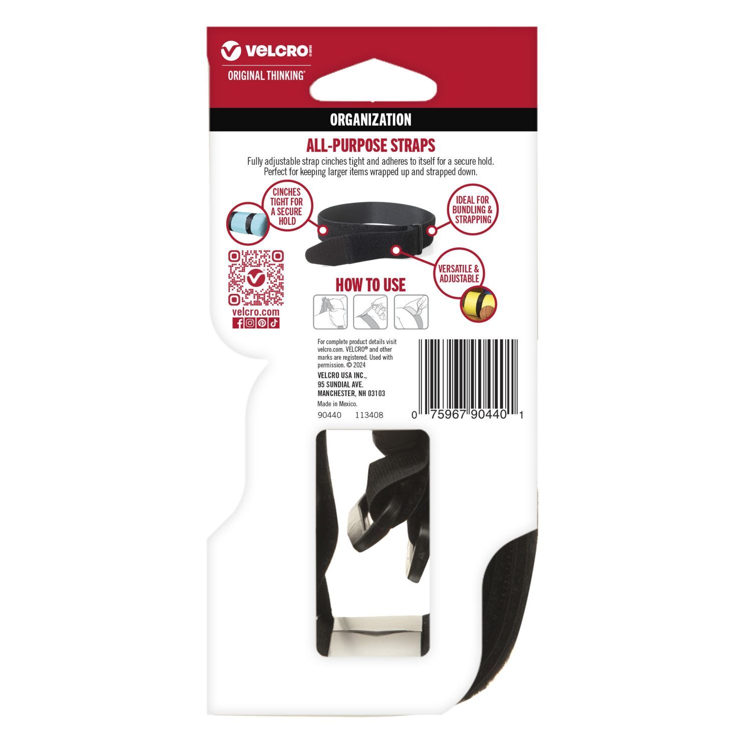 Velcro Brand All Purpose Strap, 36-In x 2-In, 2-Pk