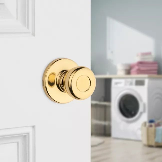 Kwikset Tylo Polished Brass Hall/Closet Knob