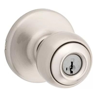 Kwikset Polo Knob Satin Nickel Keyed Door Knob