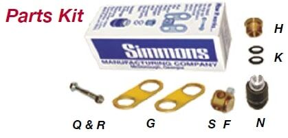 Simmons Manufacturing 850SB Deluxe Yard Hydrant Parts Kit For Models 820LF - 828LF