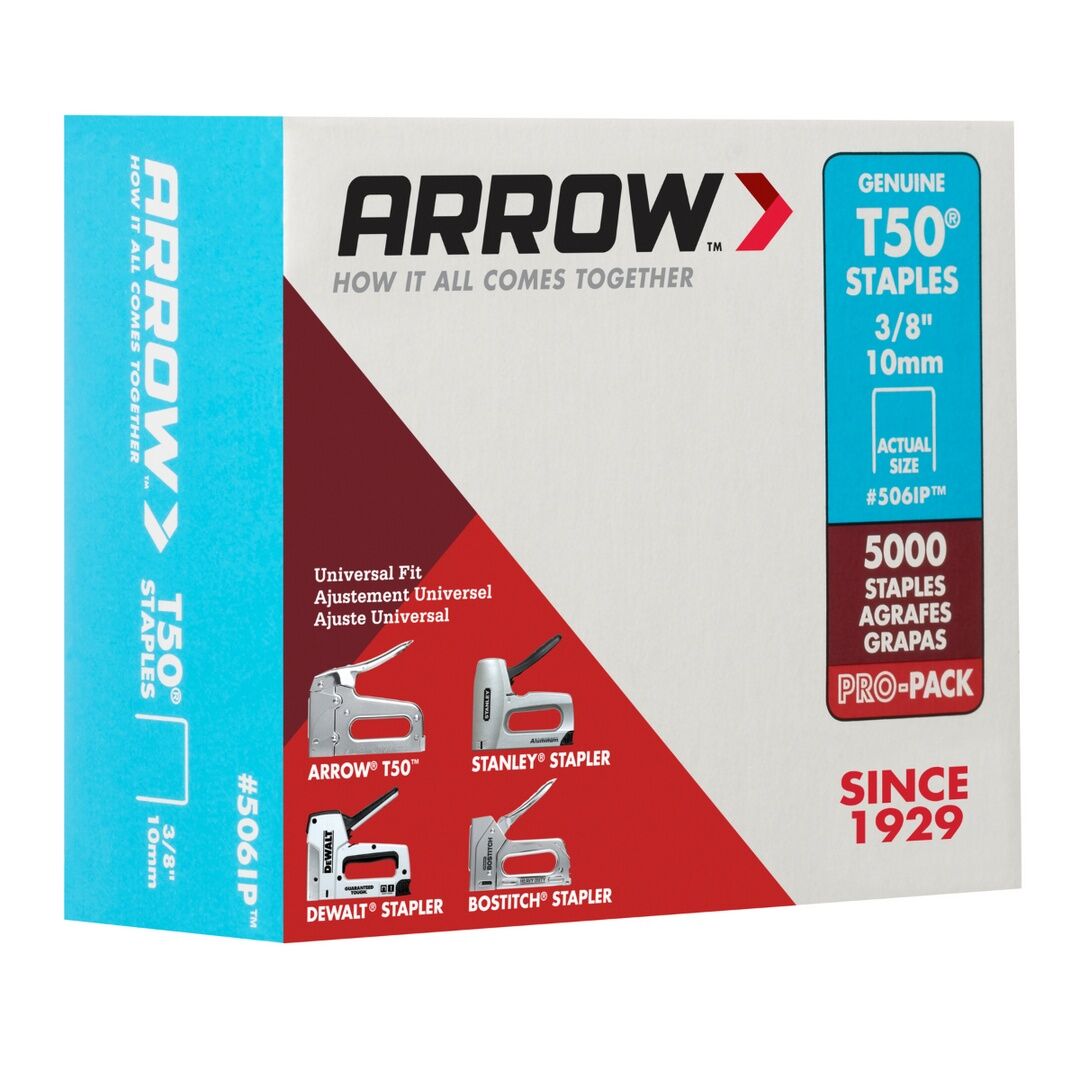 Arrow T50 Heavy Duty Staples, 3/8-In x 3/8-In, 5000-Ct