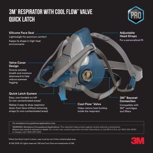 3M Professional Multi-Purpose Respirator With Quick Latch