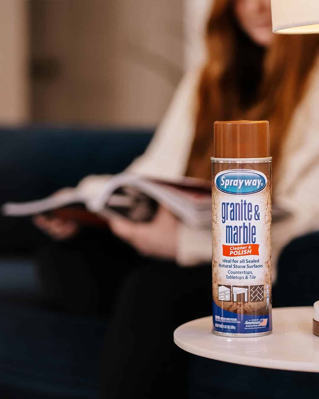 Sprayway Granite & Marble Aerosol Spray Cleaner, 19-Oz