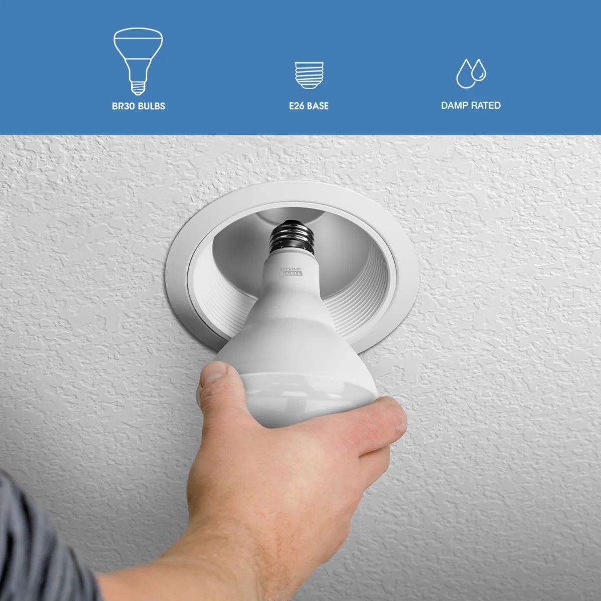 Feit Electric 7.2-W Soft White E26 Base BR30 Dimmable Enhance Reflector LED Light Bulb